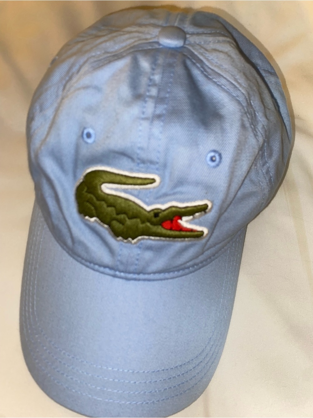 Lacoste Pale Blue Croc Logo Cap
